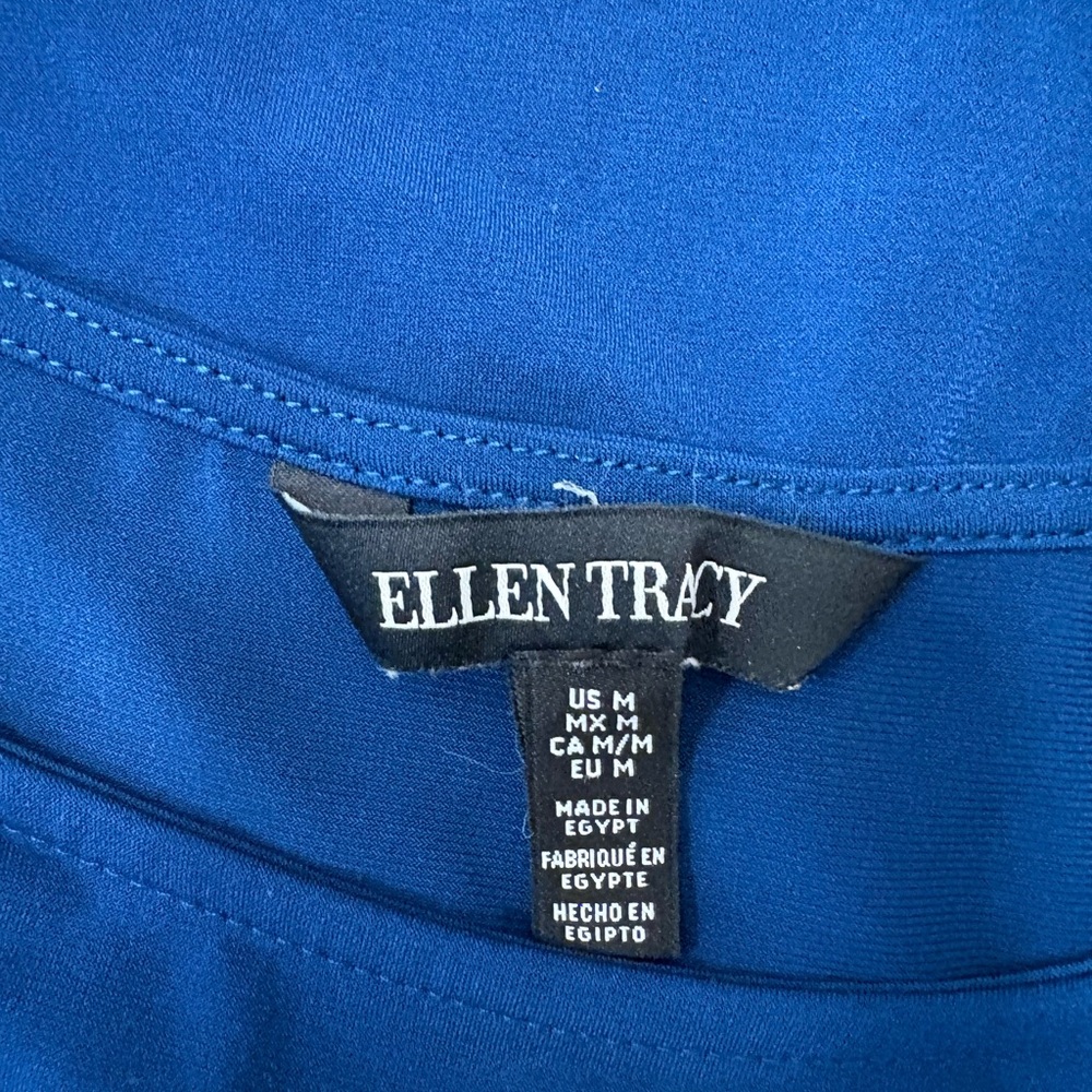 Ellen Tracy Women’s Medium Blue Tank Top Classic career work - Picture 5 of 7